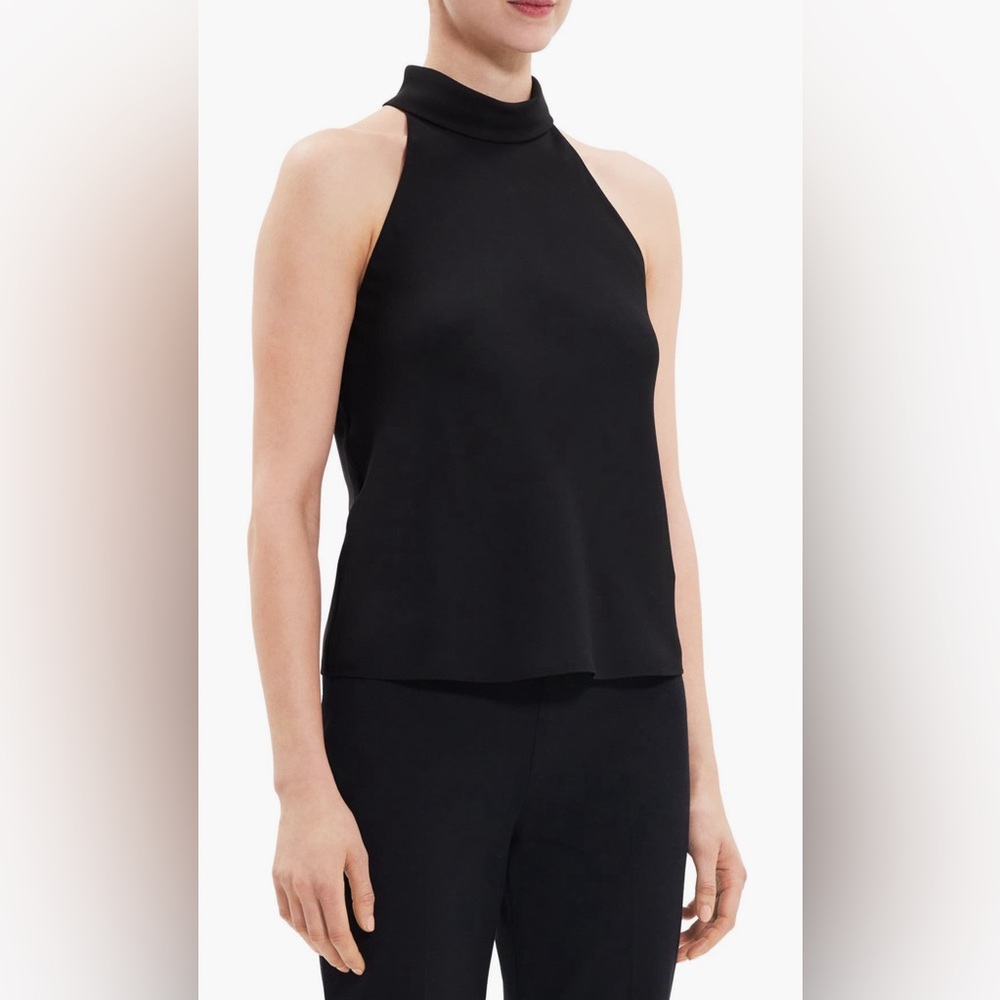 NWT Theory Mock Neck Halter Top